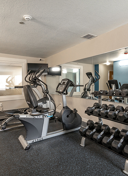 Maintain Your Physical Fitness at Our On-Site Fitness Room